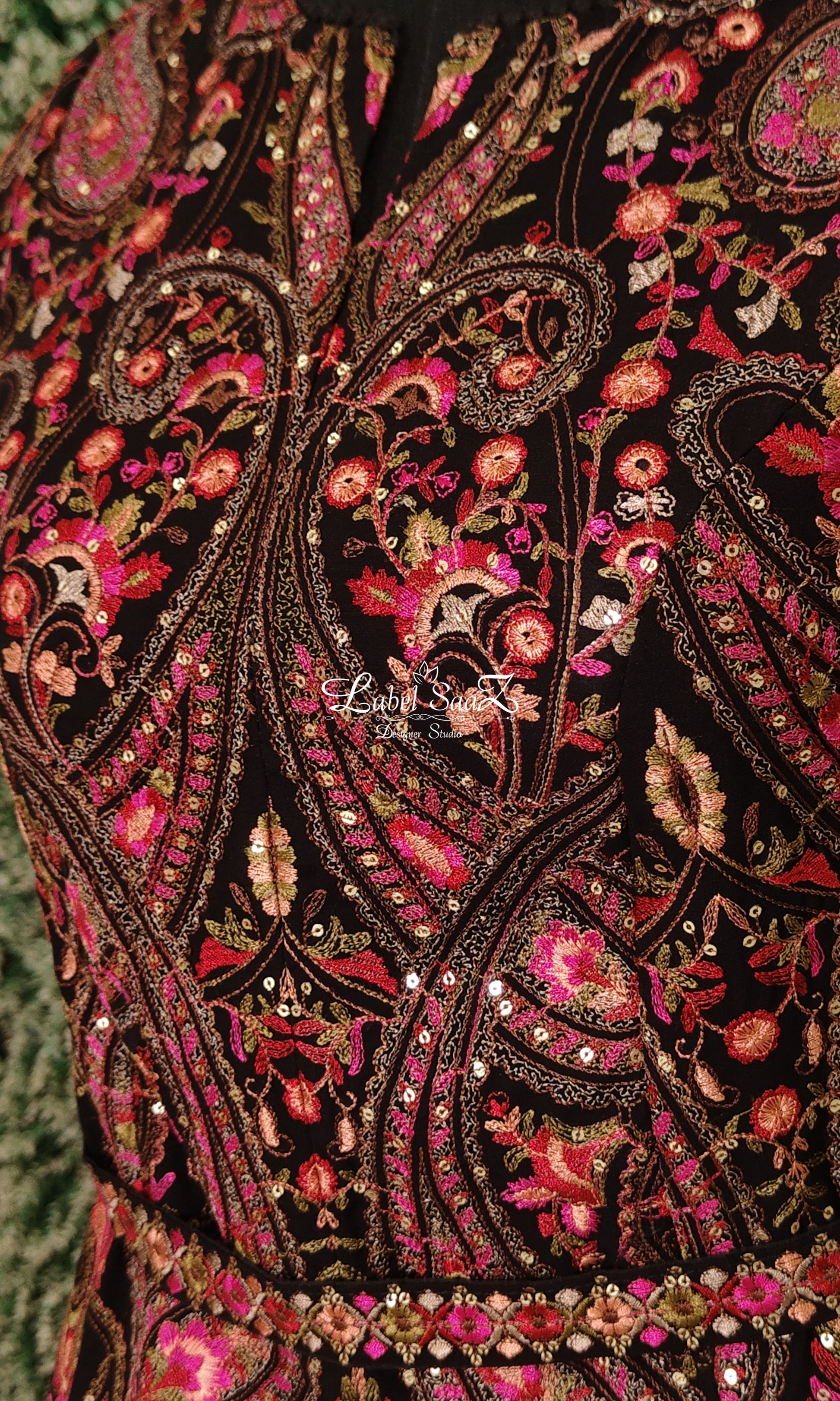 Designer Red Black Embroidered Kurta Set with Sharara and Dupatta