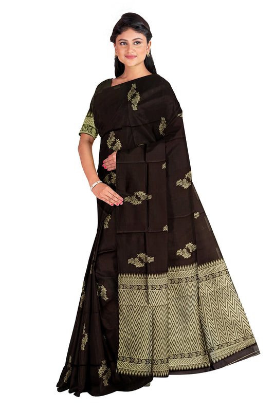 Coffee With Golden Kanjivaram Soft Silk Saree