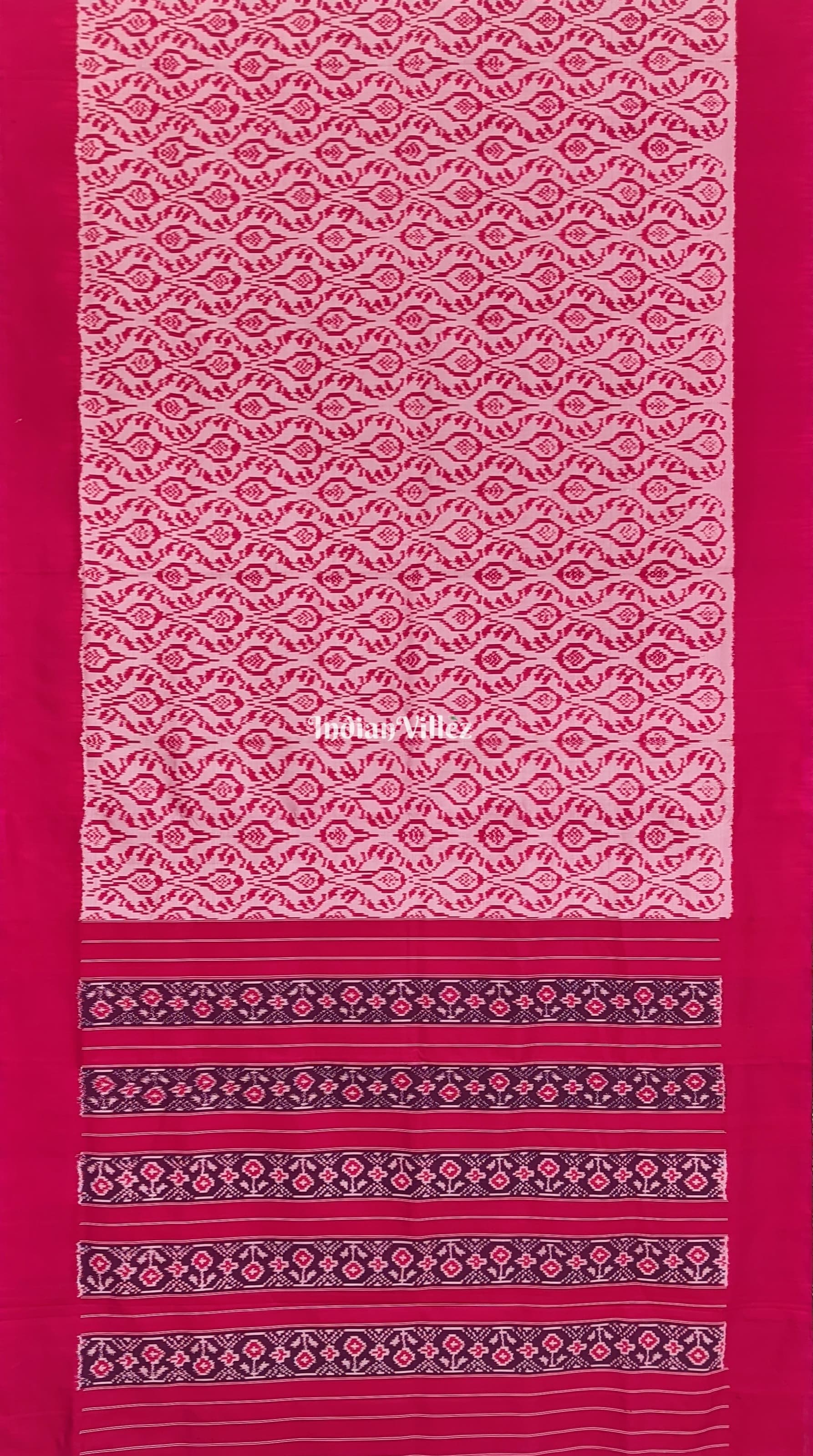 Baby Rani Pink Dual Tone Pochampally Ikat Silk Saree