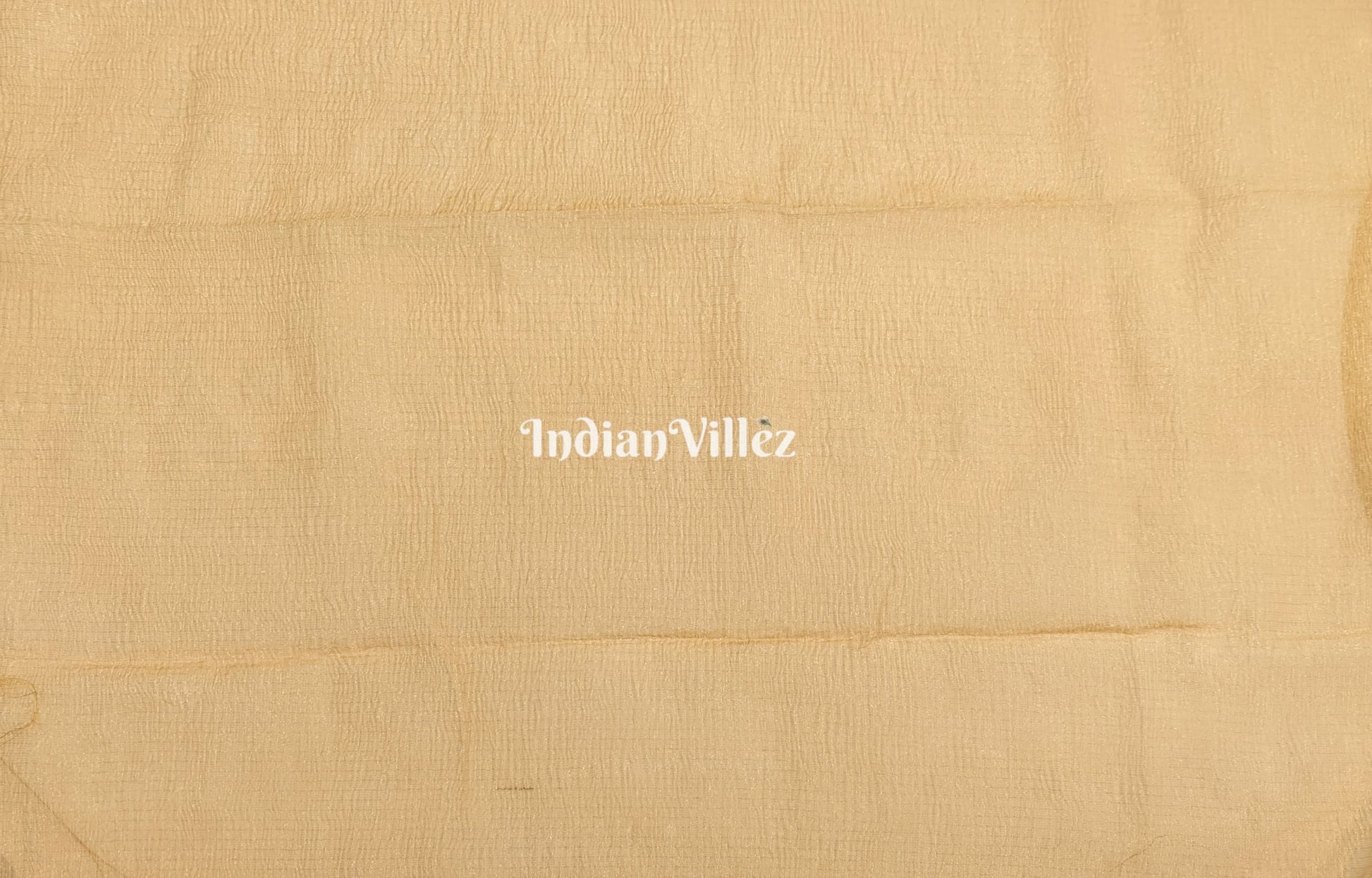 Golden Dual Tone Zari Woven  Banarasi Tissue Saree