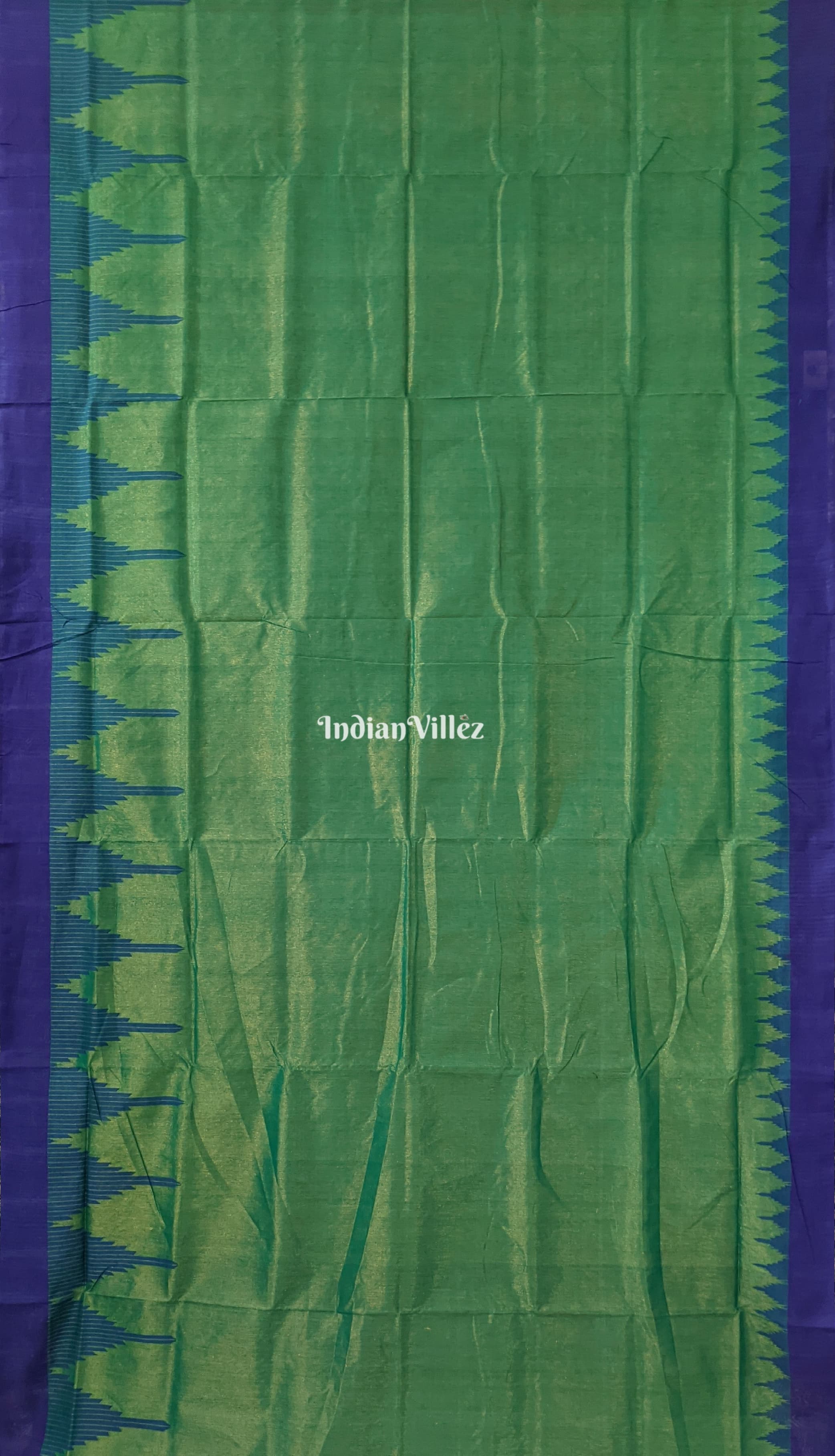 Rama Green Phoda Kumbha Sambalpuri Cotton Tissue Saree