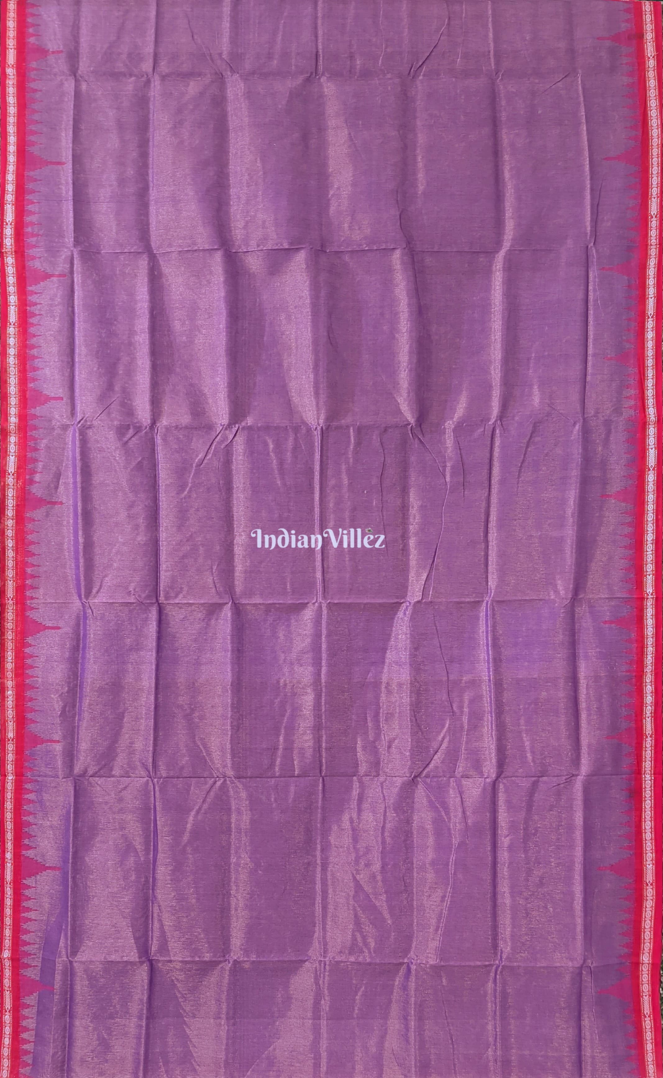 Purple Dual Tone Sambalpuri Cotton Tissue Saree