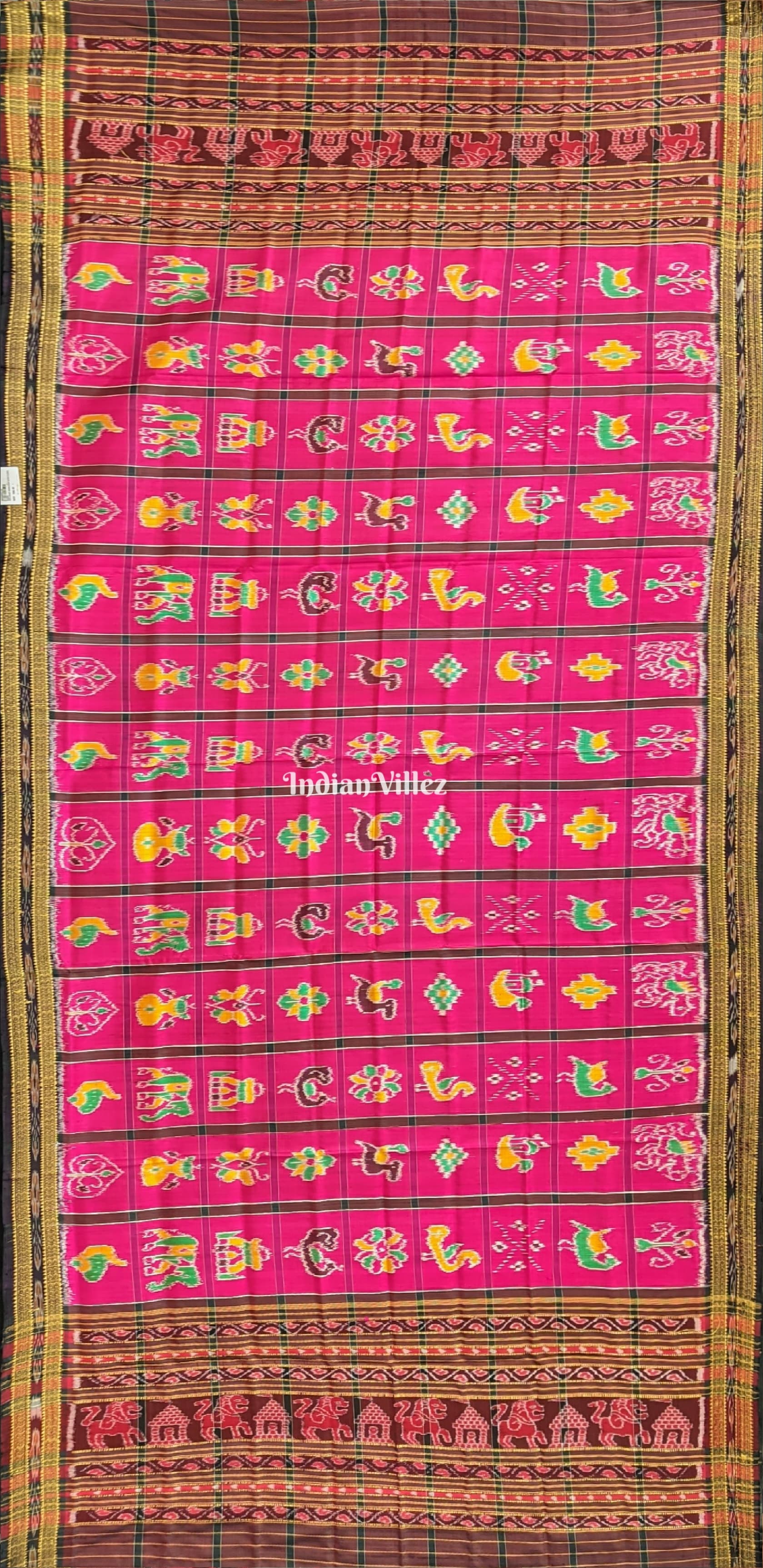 Red Nabakothi Odisha Handloom Silk Dupatta