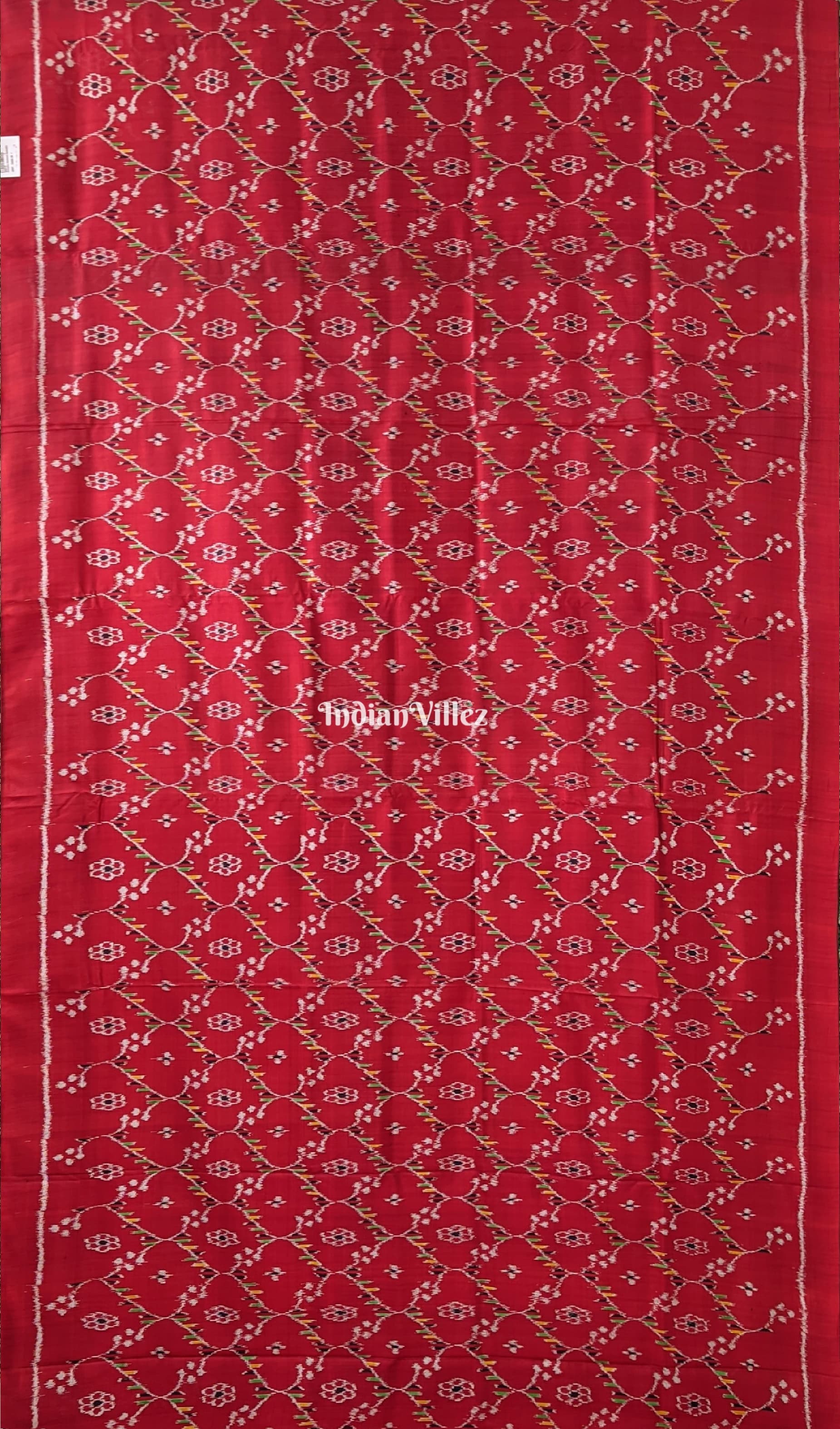 Red Village Theme Contemporary Silk Saree