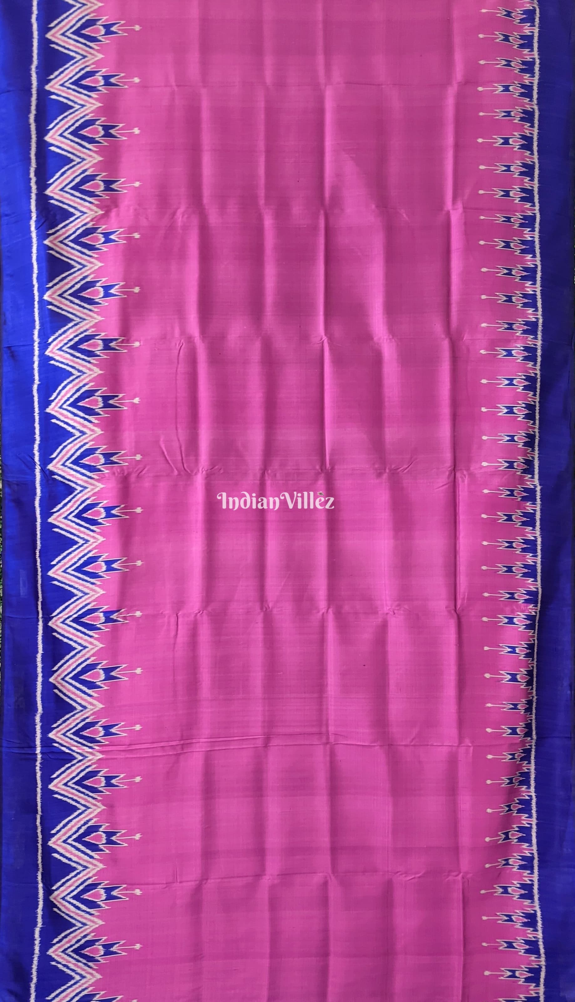 Onion Pink Odisha Ikat Contemporary Silk Saree