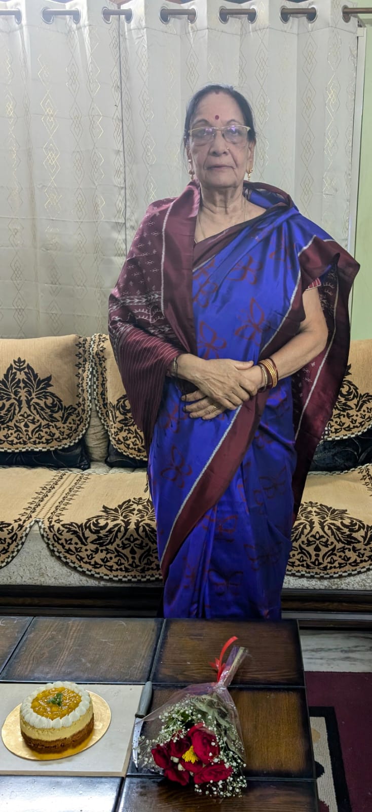 Blue Butterfly Design with Tribal Anchal Contemporary Designer Saree