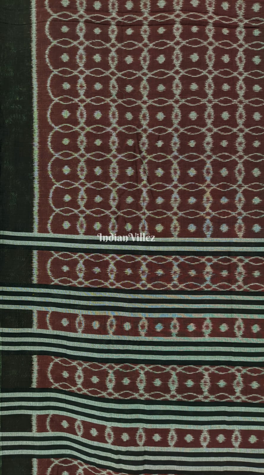 Syrup Brown Odisha Ikat Sambalpuri Pure Cotton Saree
