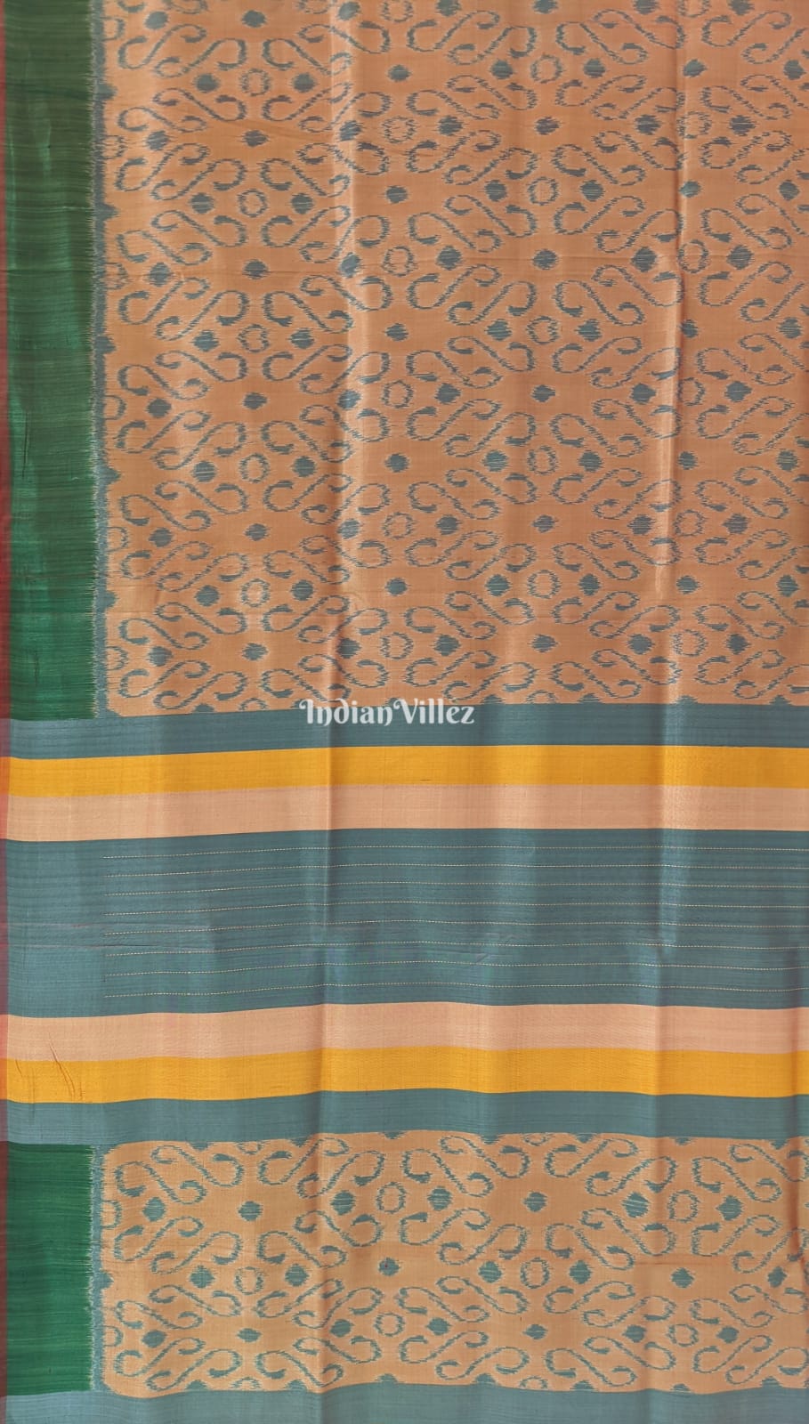 Beige Color Odisha Ikat Contemporary Silk Saree