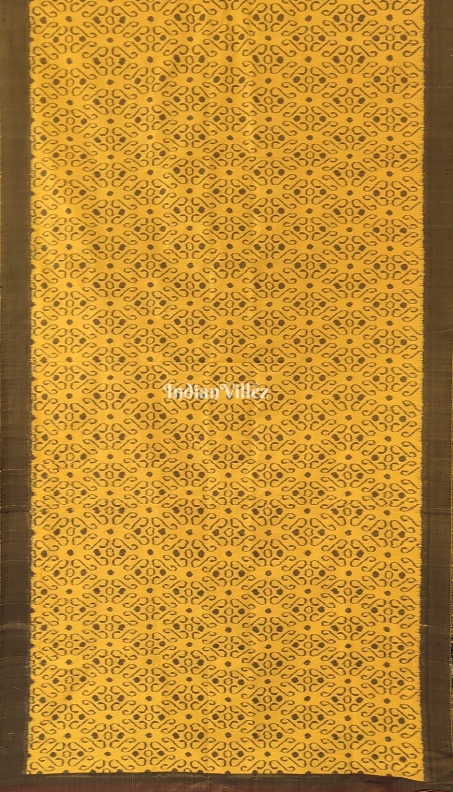 Yellow Contemporary Odisha Ikat Silk Saree