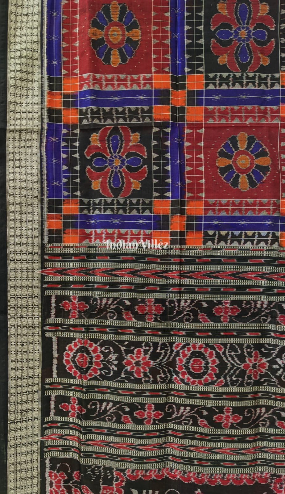 Multicolor Odisha Ikat Pure Sambalpuri Silk Saree