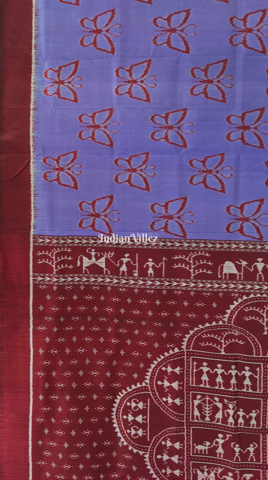 Lavender Butterfly Odisha Ikat Contemporary Silk Saree