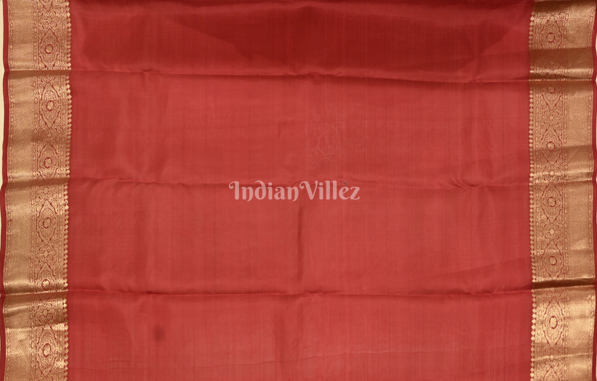 Exclusive Bridal Red Brocade Pure Kanjivaram Silk Saree with Flower Bird Pattern