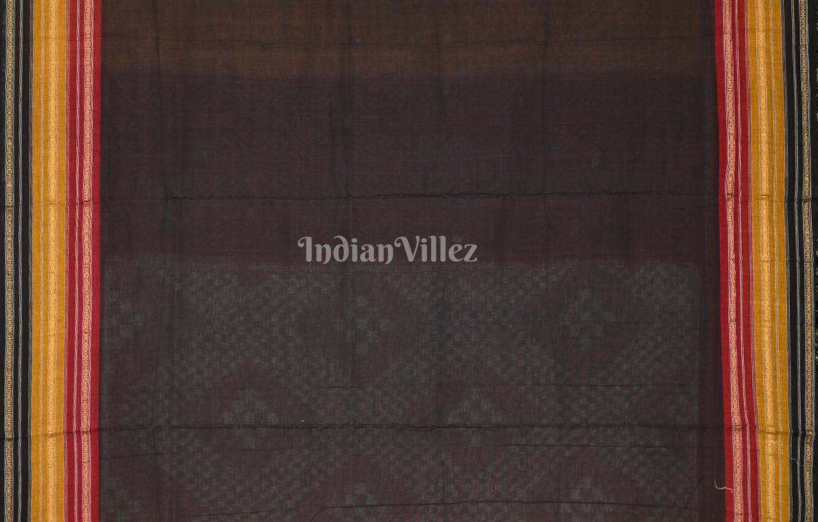 Light Pink Body Pasapali Odisha Ikat Cotton  Saree with Kathiphera Anchal