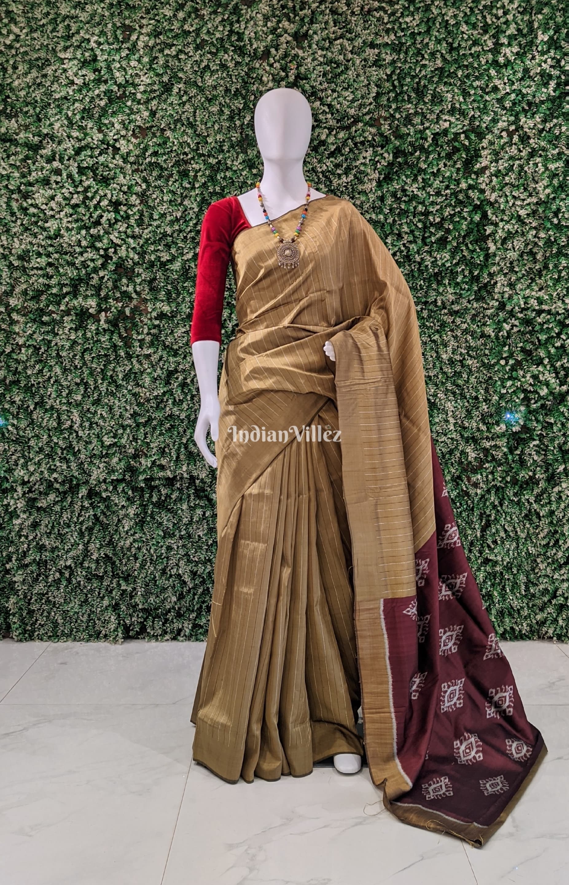 Pista Green Odisha Ikat Designer Contemporary Silk Saree