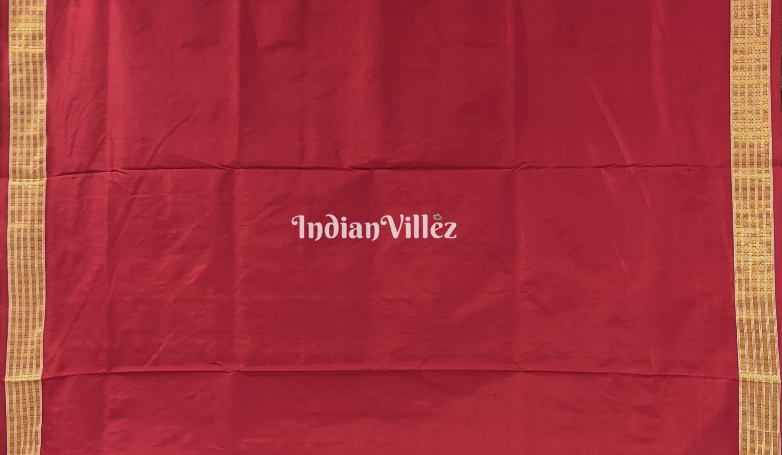 Maroon Pink Body Tissue Zari Sambalpuri Silk Saree
