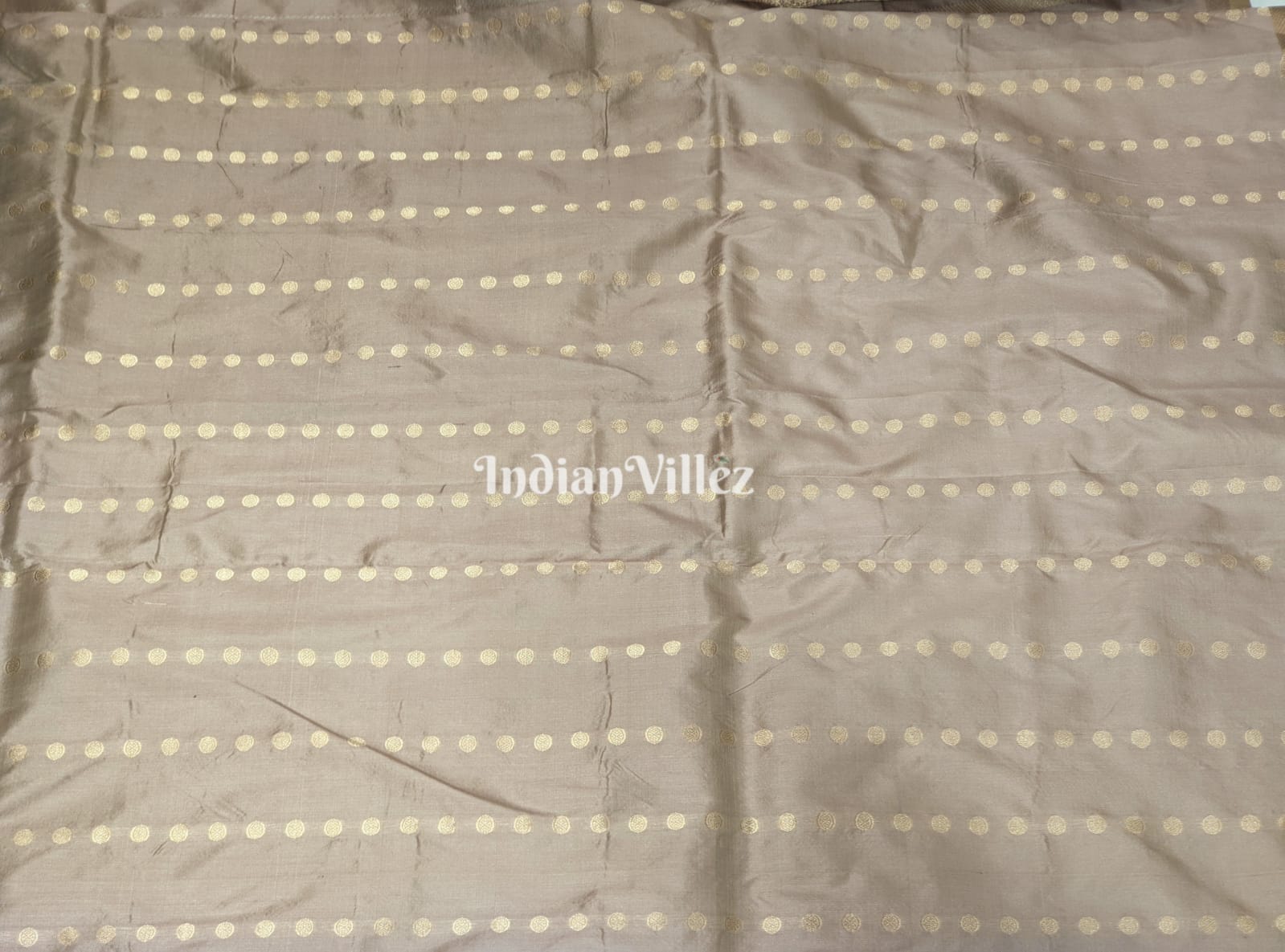 Carley's Rose Gold Designer Banarasi Katan Silk Saree