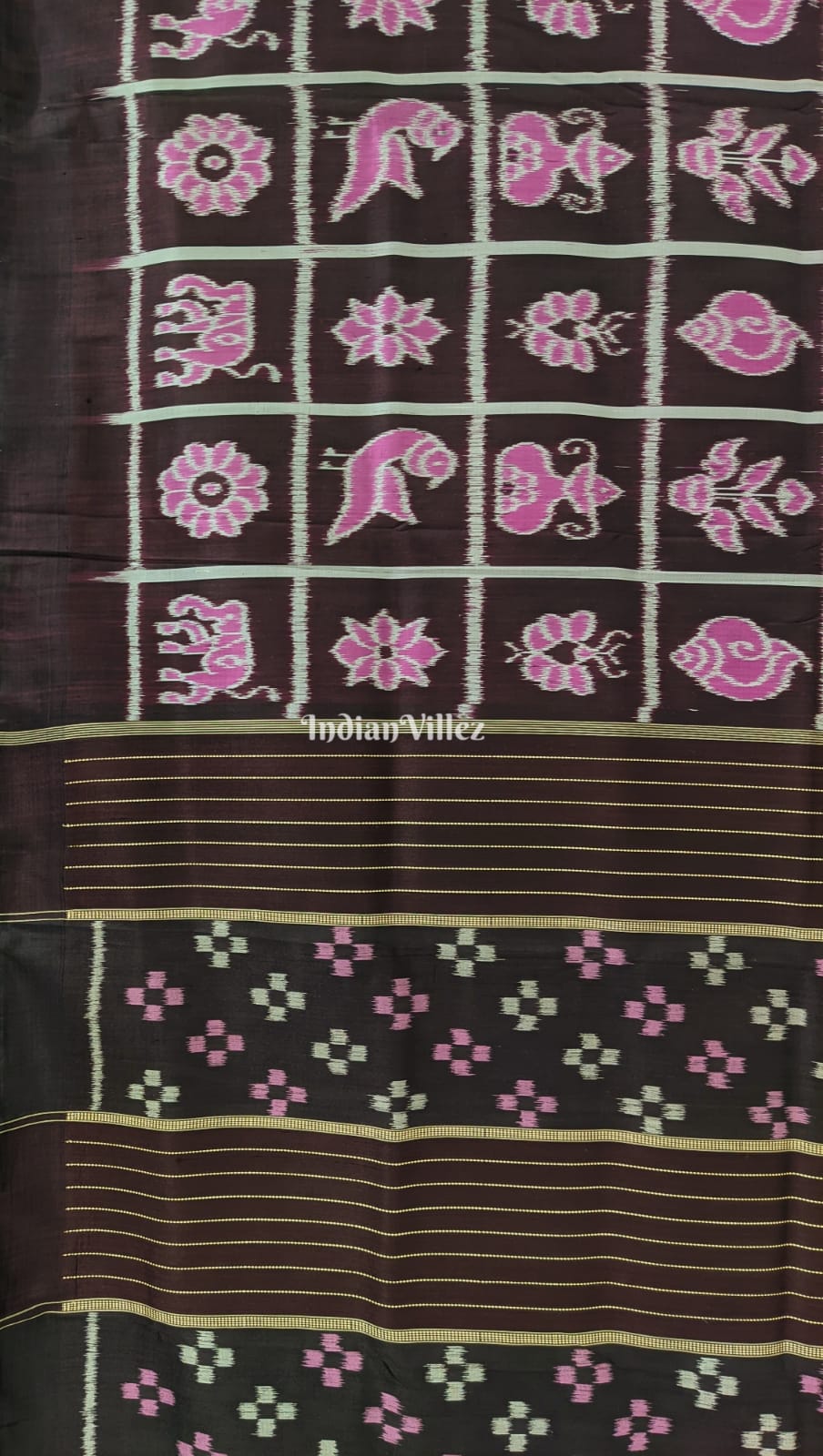 Coffee Color Nabakothi Contemporary Silk Saree