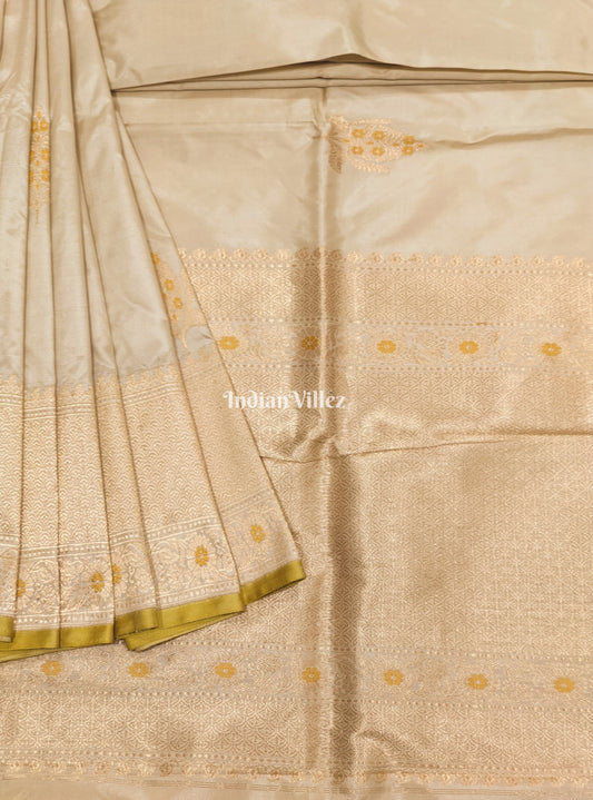 Handwoven Mauve Banarasi Katan Silk Saree