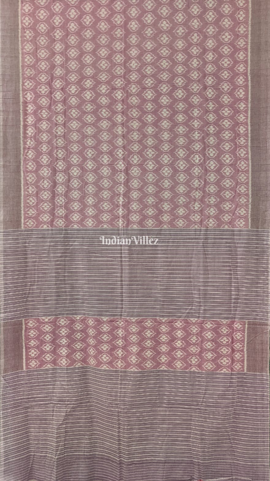 Mauve Odisha Ikat Pure Sambalpuri Cotton Saree