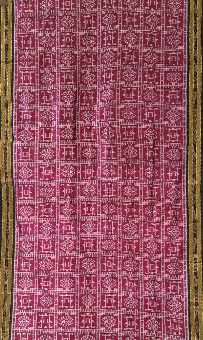Pink Odisha Handloom Khandua Silk Saree