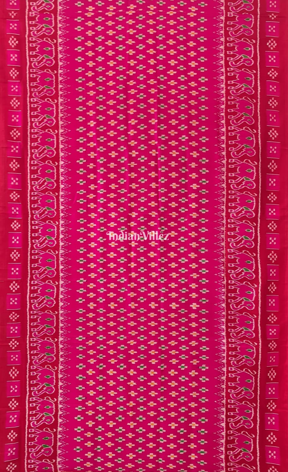 Rani Pink Small Body Pasapali Contemporary Silk Saree