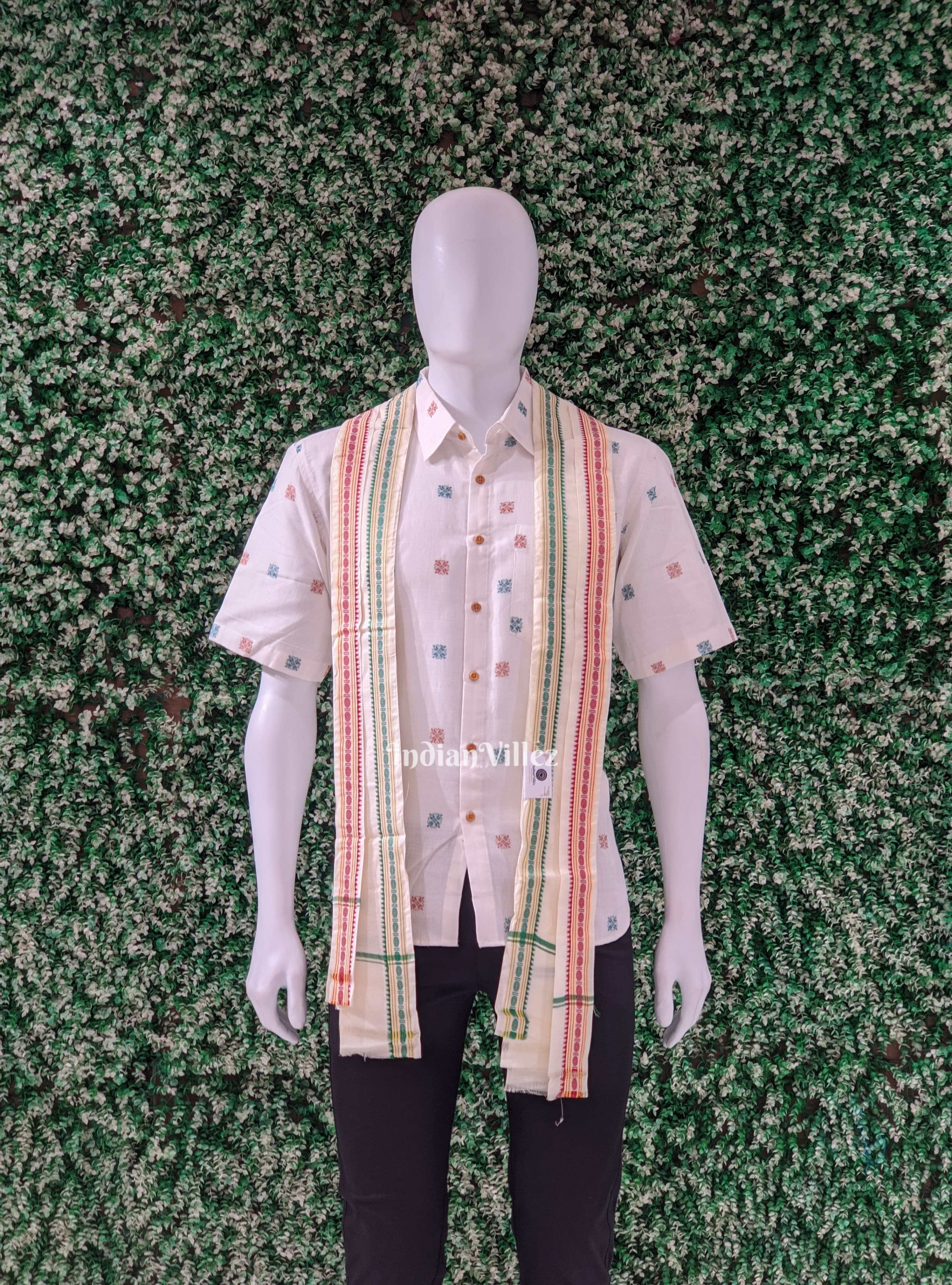 Premium Handwoven Cotton Uttariya for Men