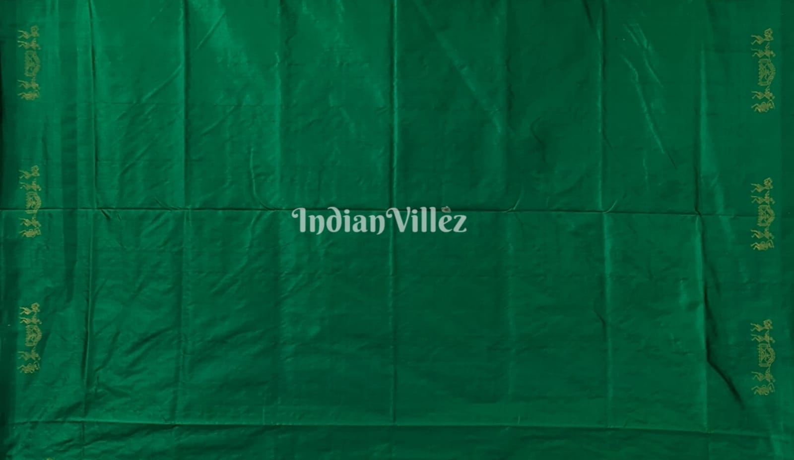 Yellow Green Bomkai Sambalpuri Ikat Silk Saree with Tissue Work
