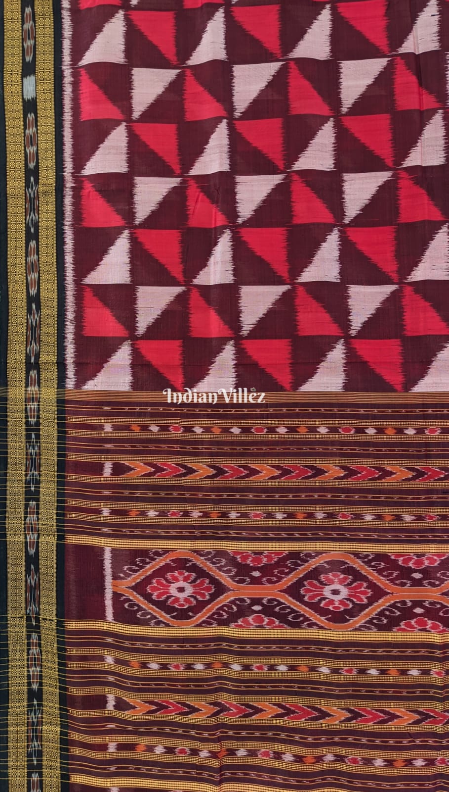 Multicolored  Odisha Handloom Khandua Silk Saree