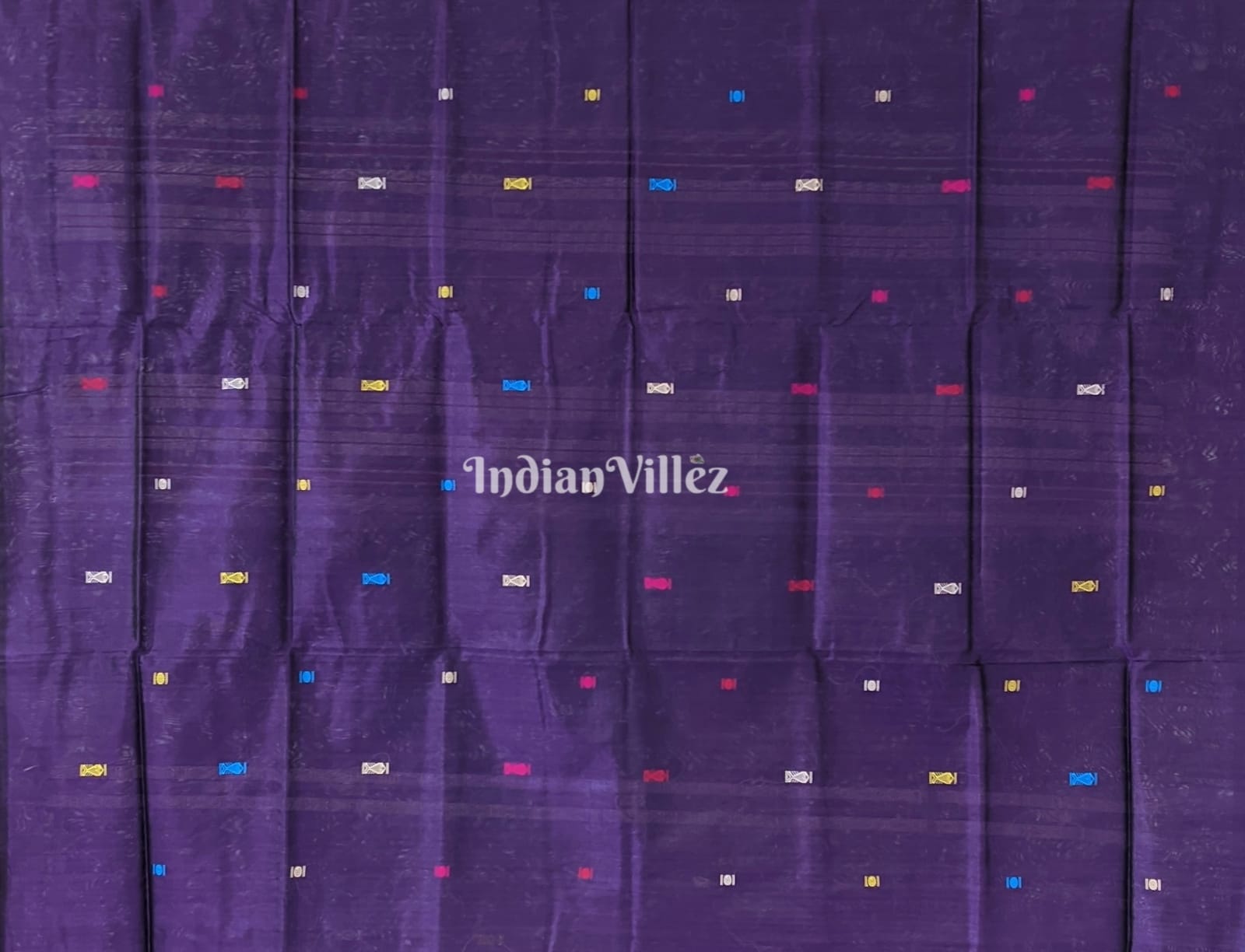 Purple Habaspuri Inspired Contemporary Bomkai Silk Saree