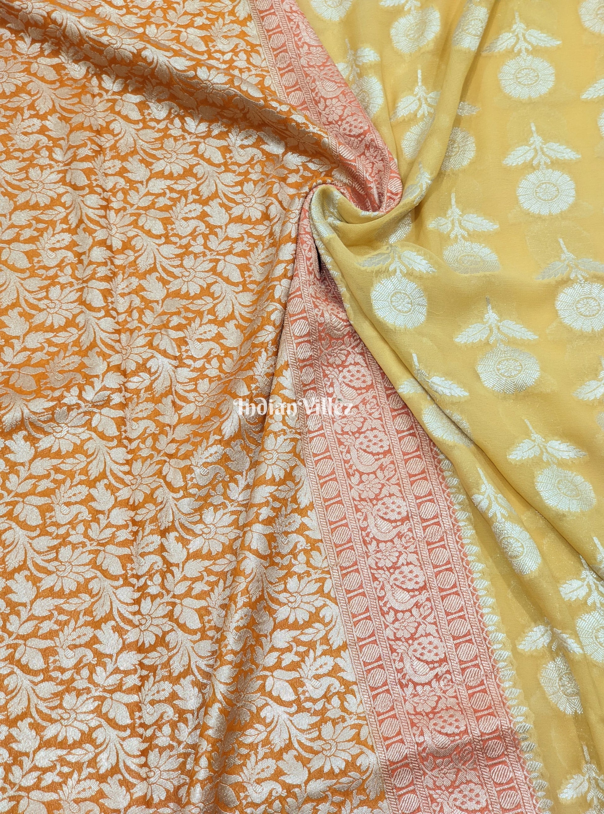 Sandal Color Banarasi Khaddi Georgette Saree