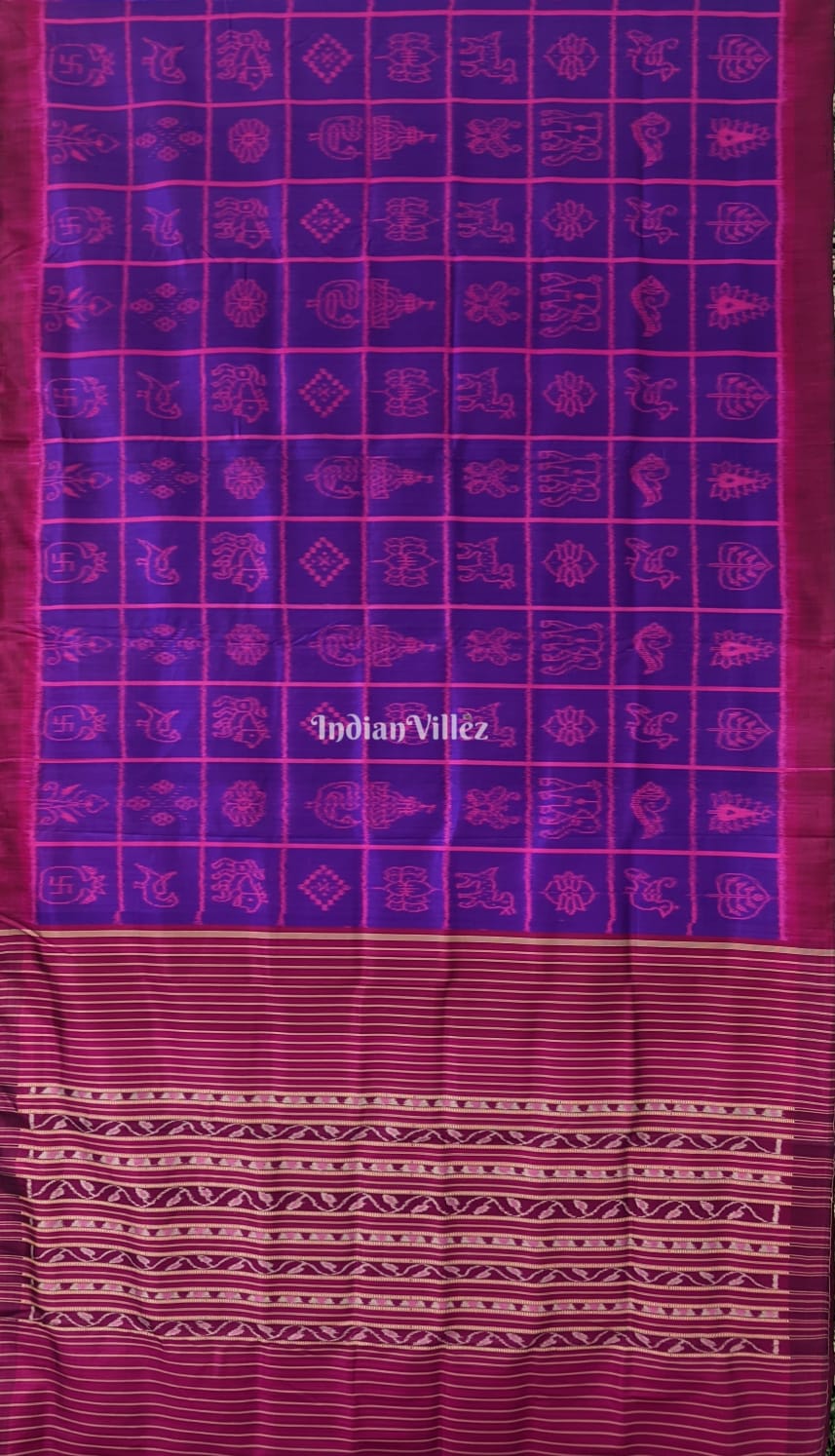 Purple Nabakothi Contemporary Silk Saree