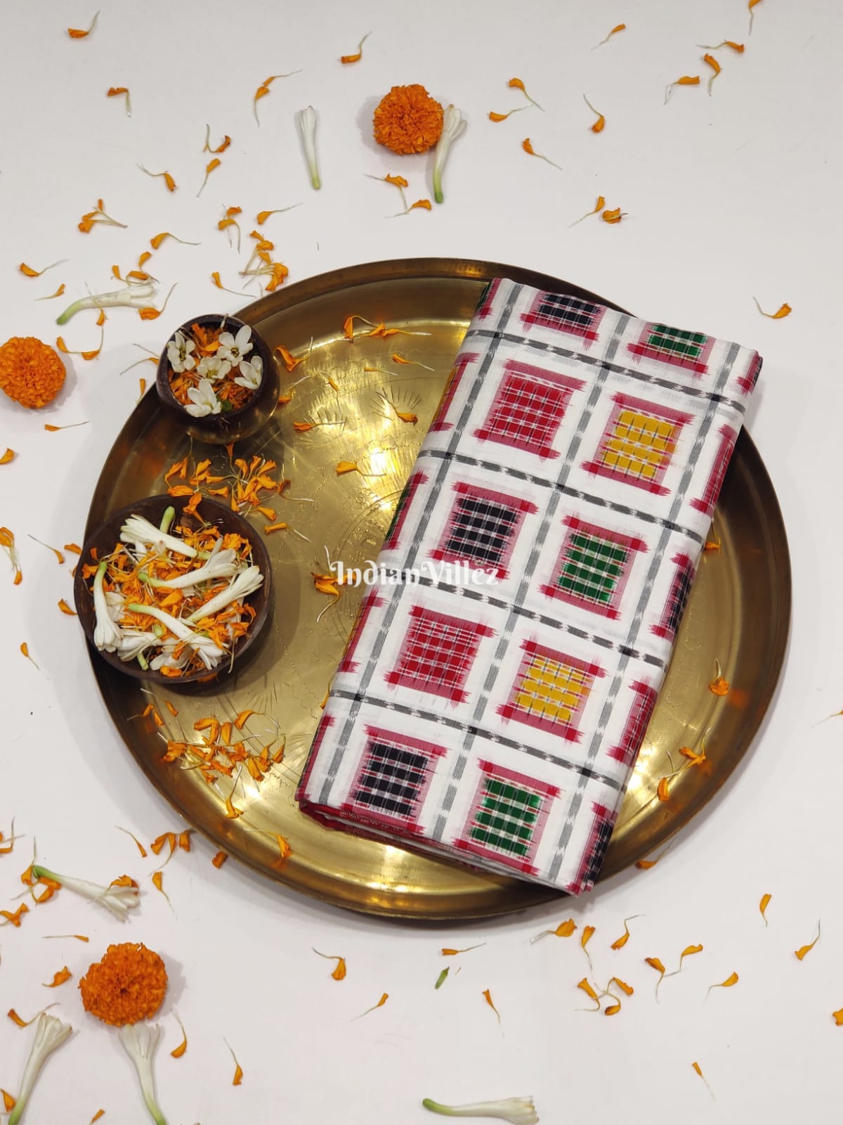 Multicolored Ashwin Design Sambalpuri Ikat Silk Saree