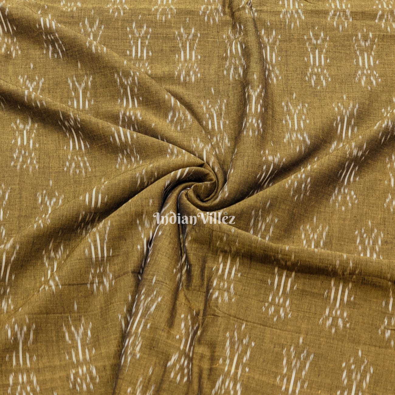 Mehendi Green Pochampally Ikat Fabric