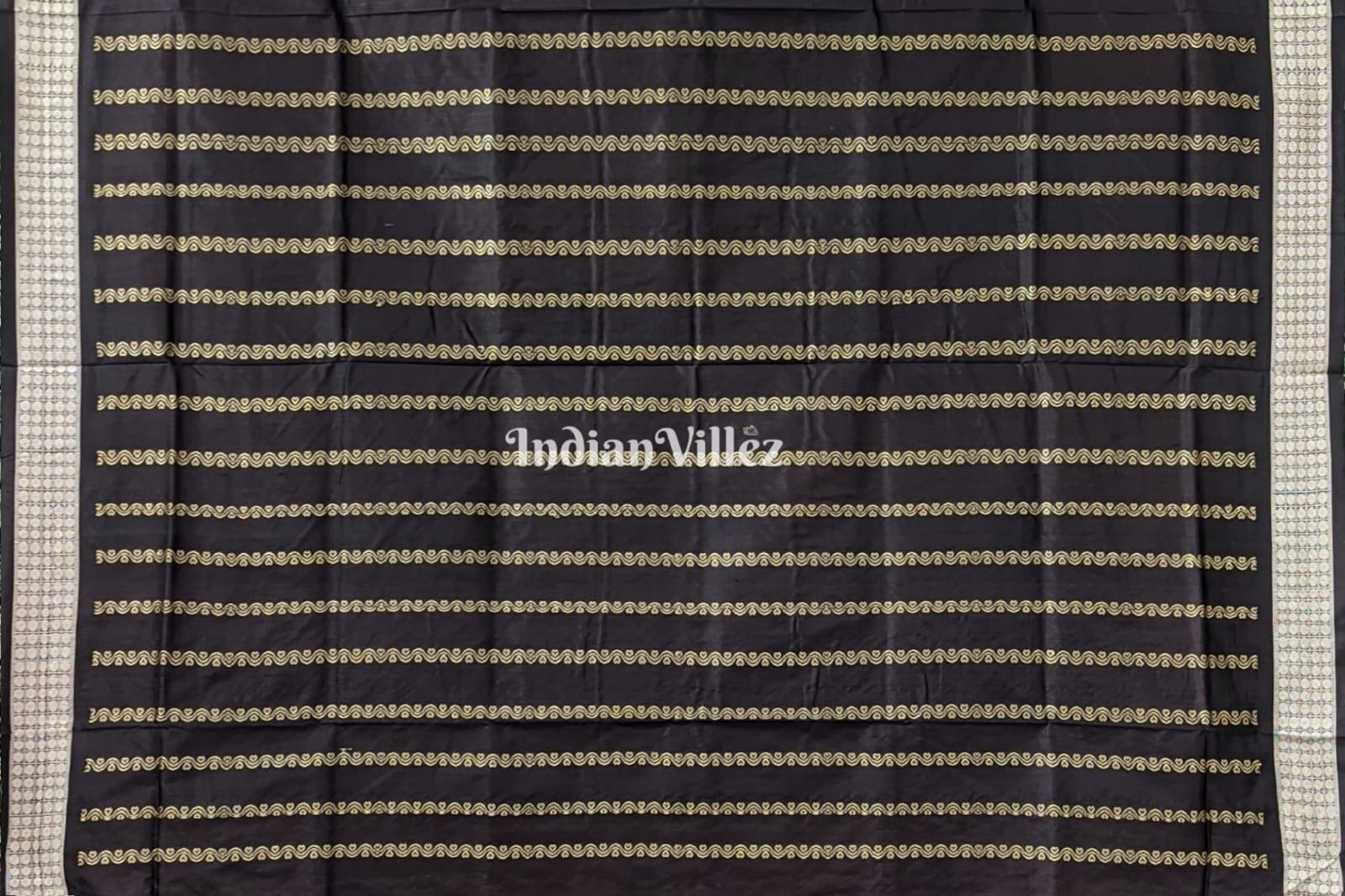 Floral Rani Dualtone Sambalpuri Silk Saree with Mushroom Motif & Nartaki Anchal