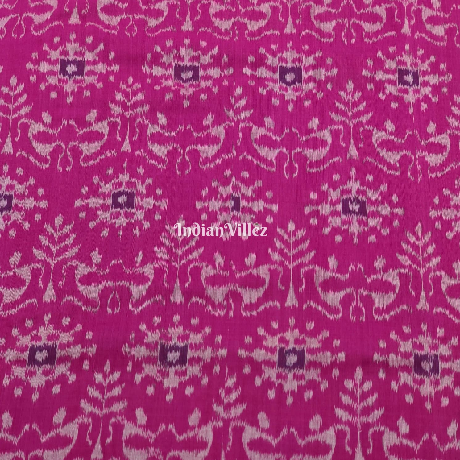 Purple Tribal Odisha Ikat Sambalpuri Cotton Fabric