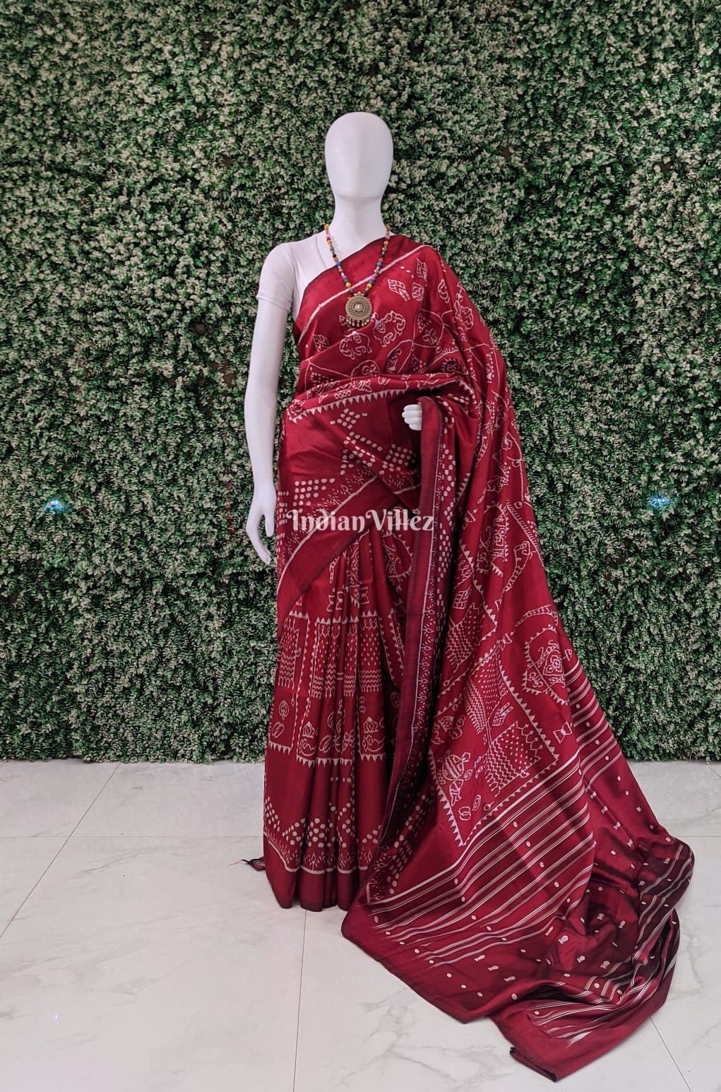 Maroon Wedding Theme Contemporary Silk Saree
