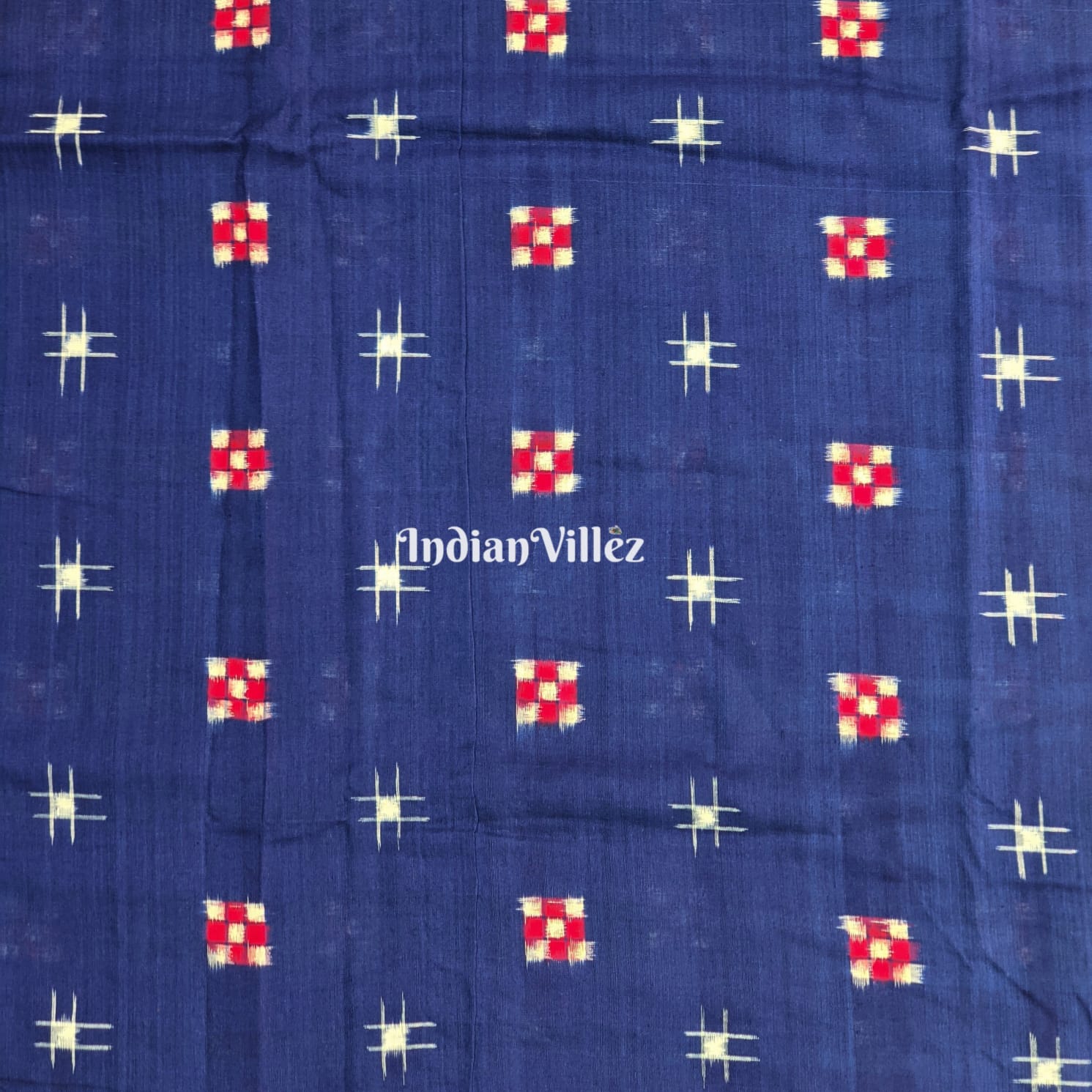 Purple Star Pasapali Theme Sambalpuri Ikat Cotton Fabric