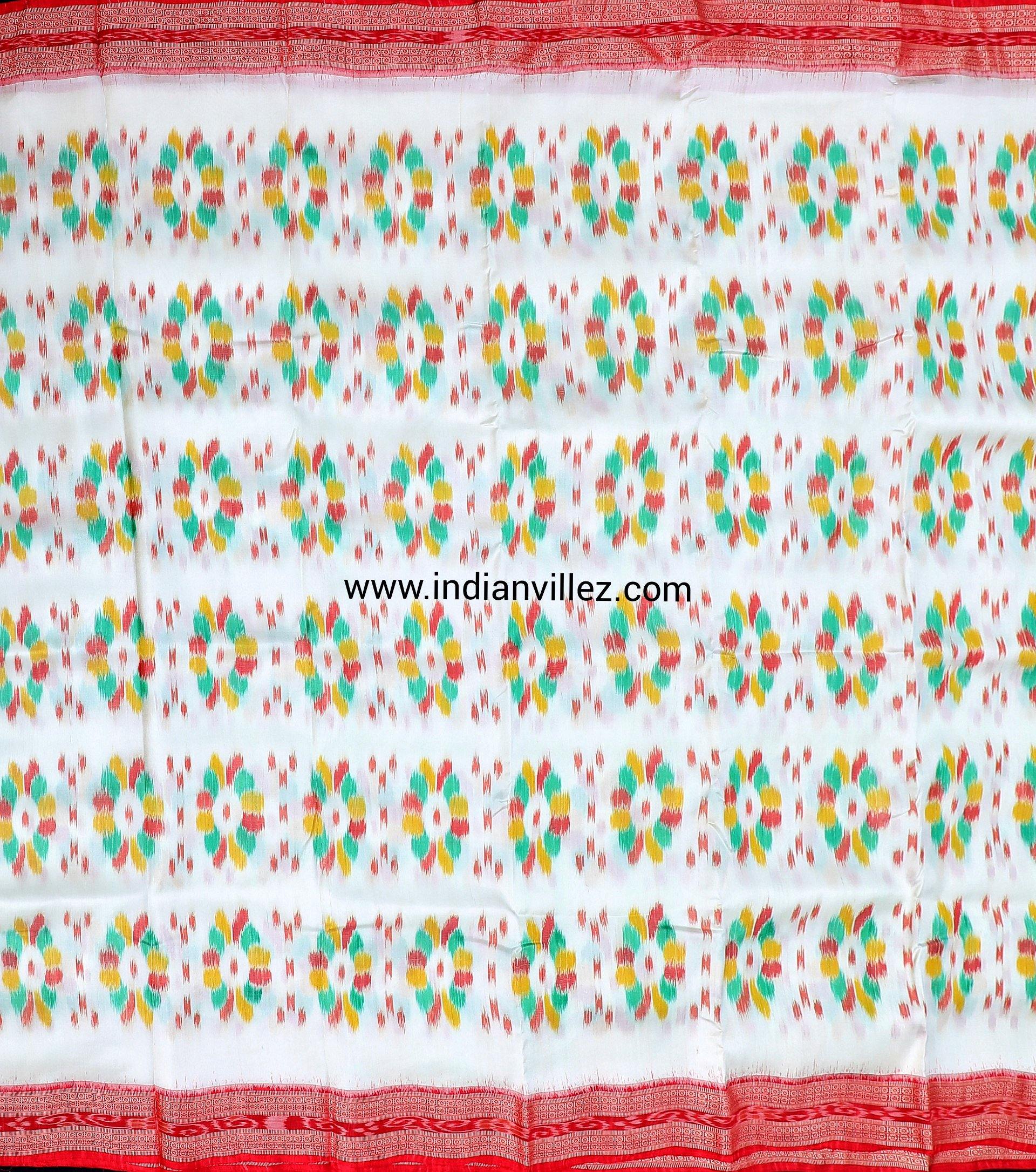 Baghambari Silk Ikat Handloom Fabric - IndianVillèz