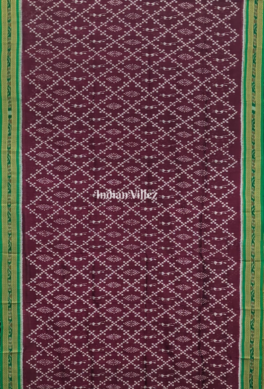 Grape Pink Tribal Theme Odisha Ikat Khandua Silk Saree