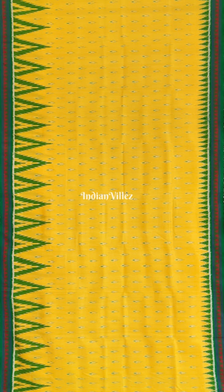 Yellow Dongria with Habaspuri Silk Handloom Saree