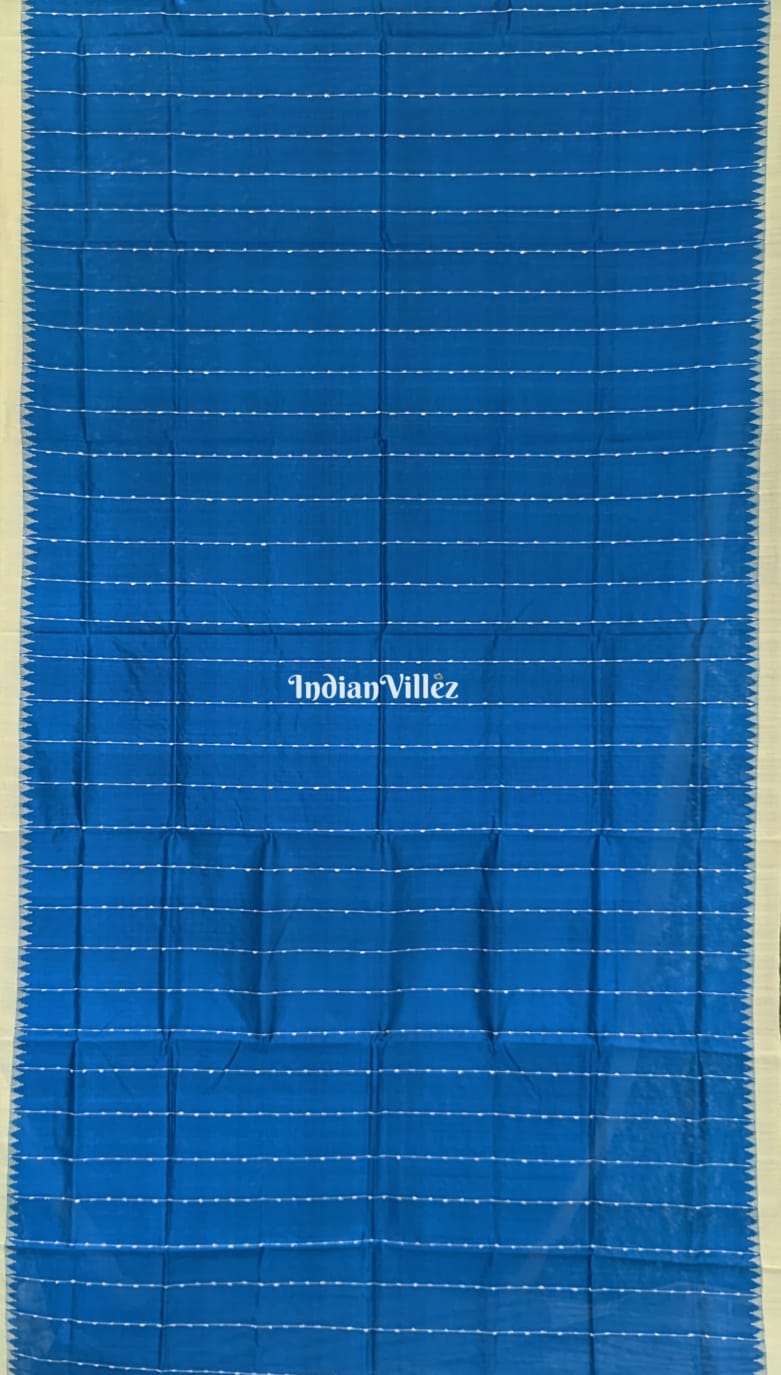 Royal Blue Odisha Handloom Sambalpuri Silk Saree