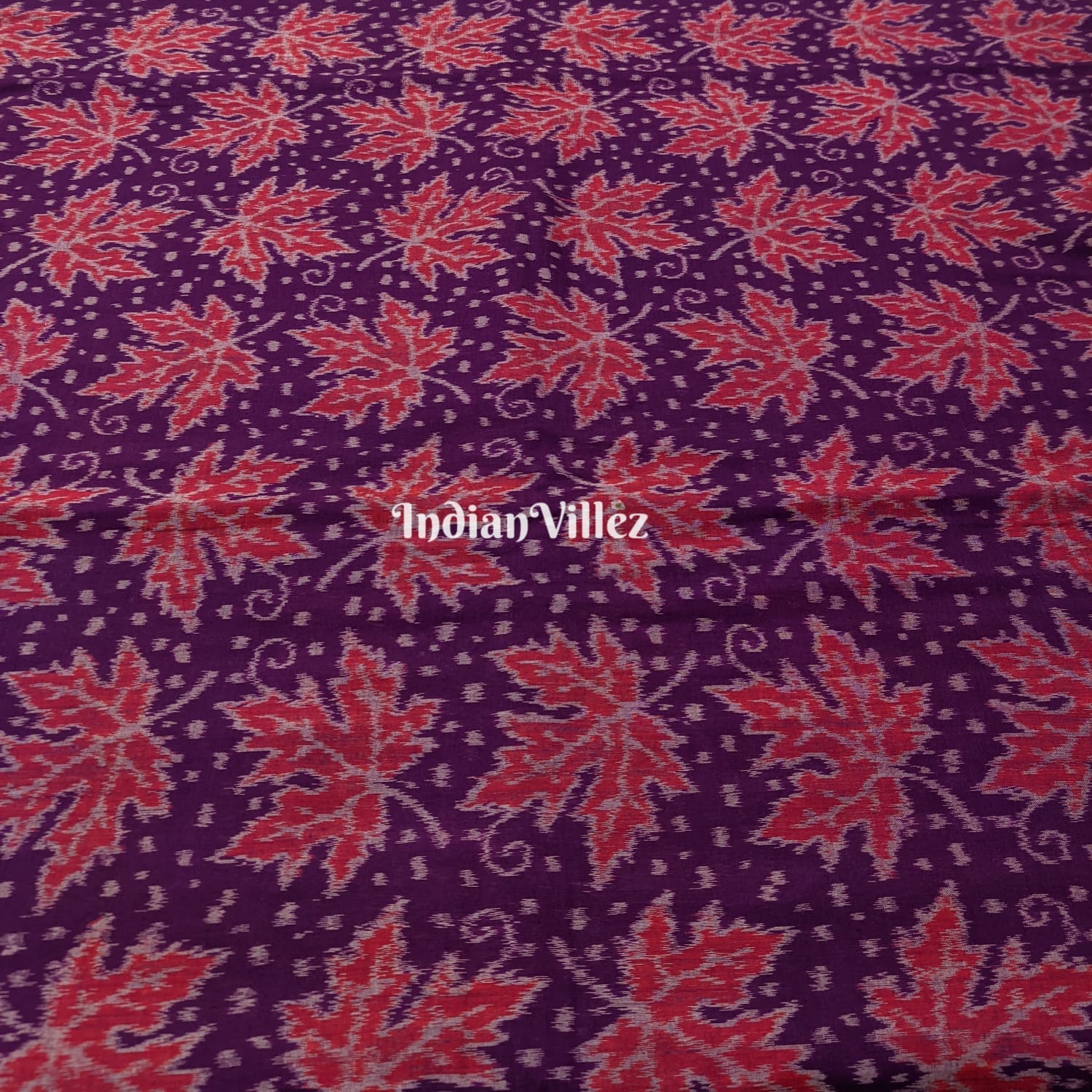 Lollipop Violet Odisha Ikat Cotton Fabric