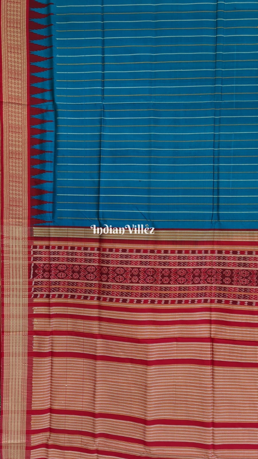 Royal Blue Kumbha Sambalpuri Silk Saree