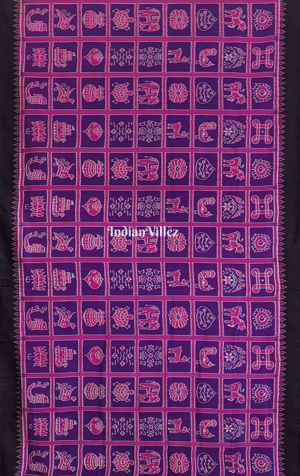 Purple Odisha Ikat Nabakothi Contemporary Silk Saree