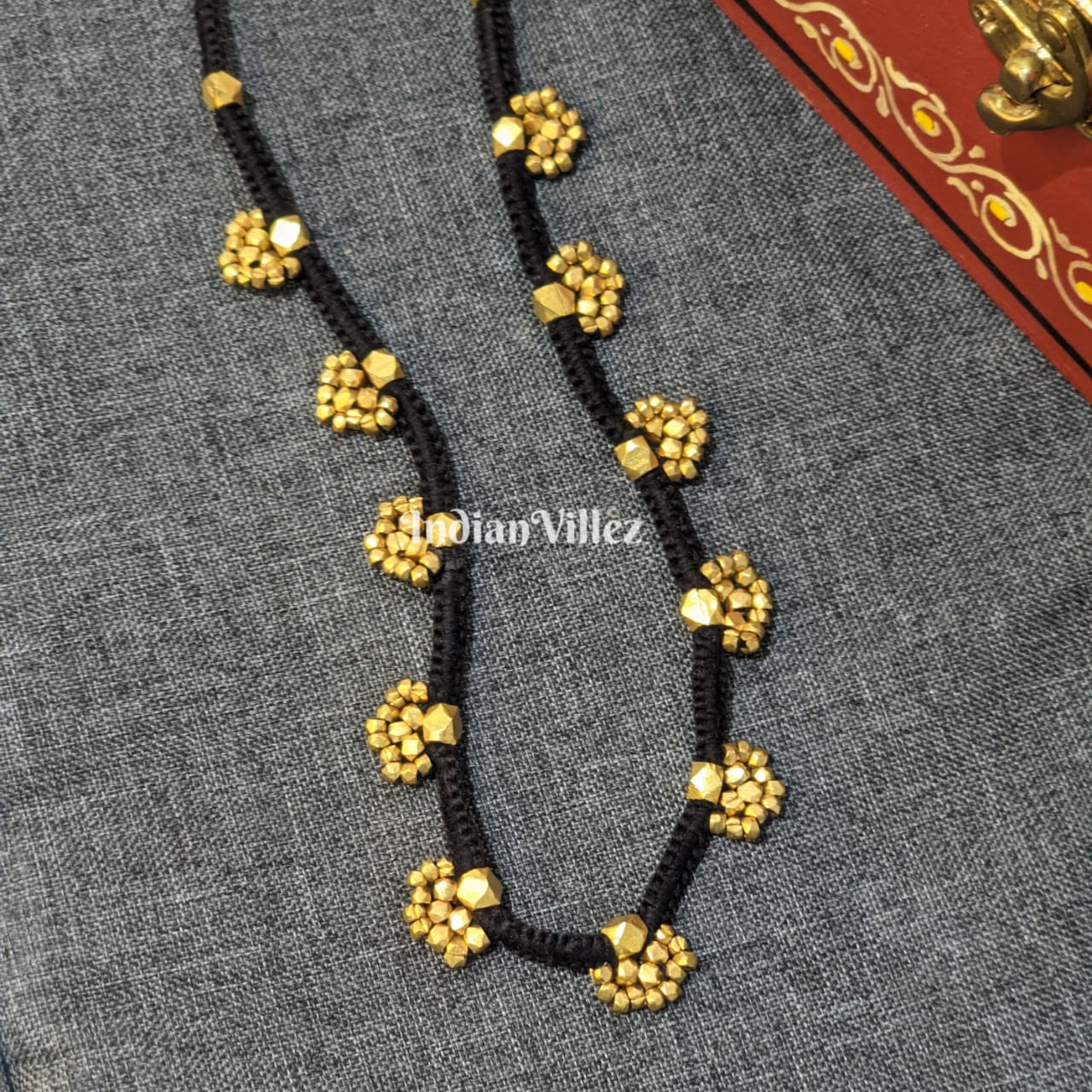 Black Handcrafted Dhokra Tribal Necklace