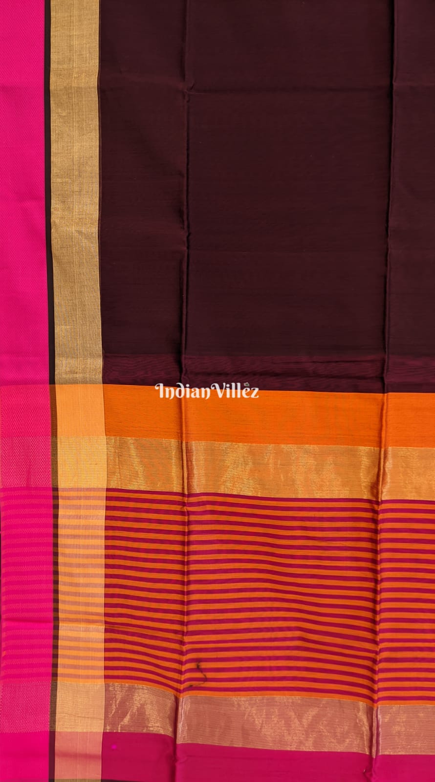Wine Color Maheshwari Handloom Saree