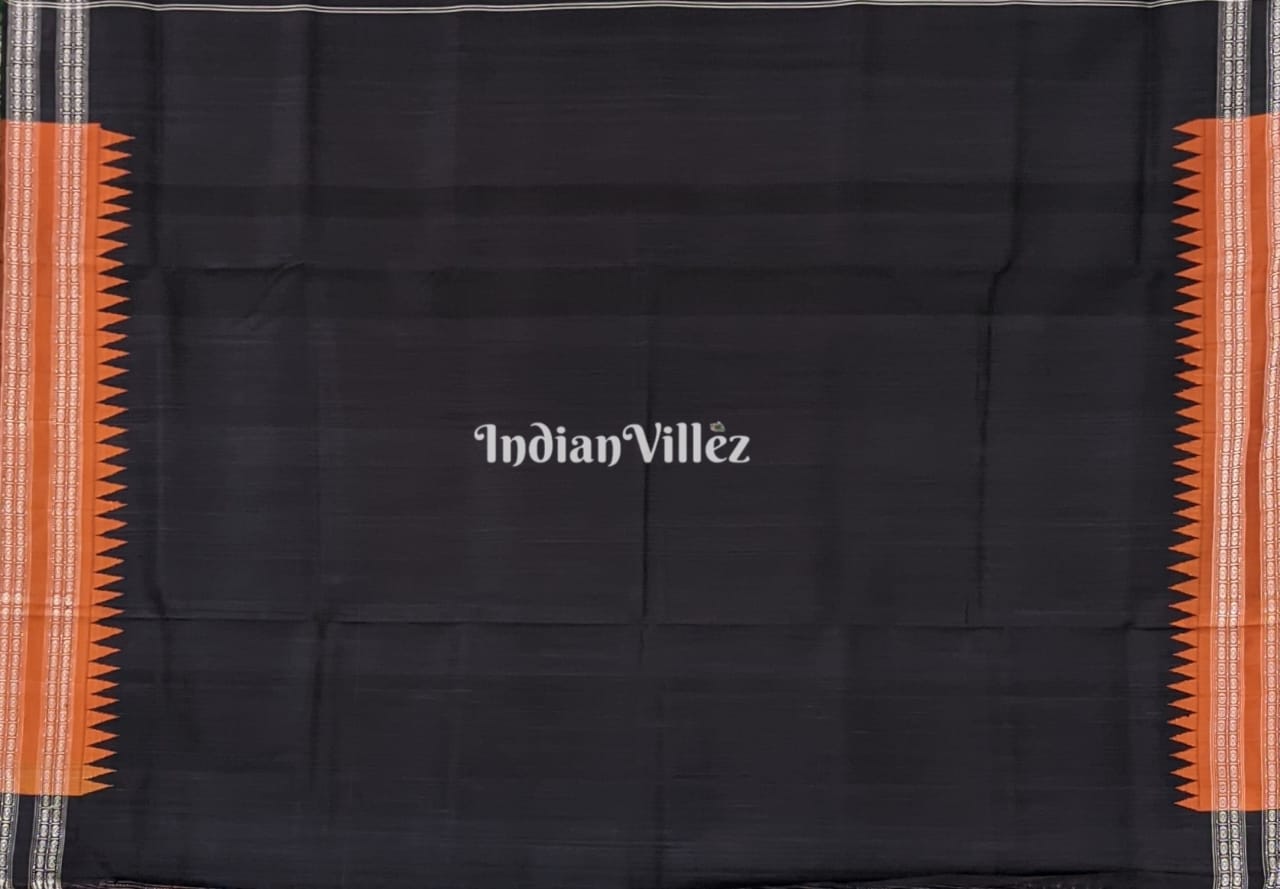 Cinnamon Color Flower Motif Double Pallu Berhampuri Silk Saree