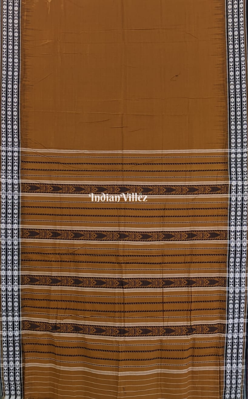 Mustard Yellow Odisha Handloom Dongaria Cotton Saree 