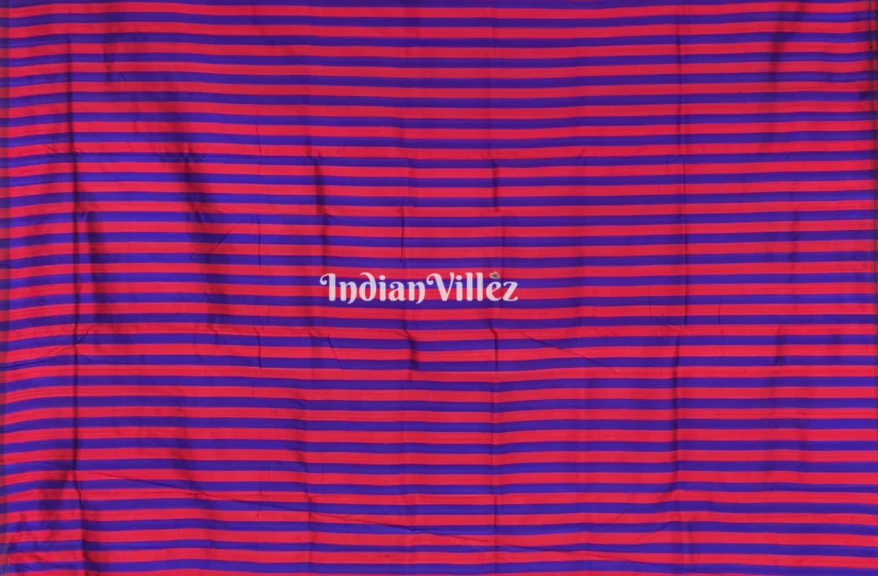 Blue Tribal & Jhoti Odisha Handloom Silk Saree with Blouse Piece