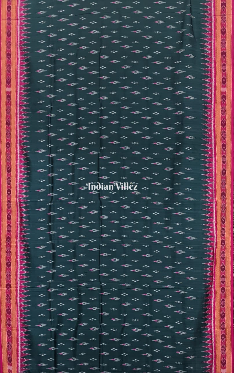 Bottle Green Mayurchandrika Khandua Silk Saree